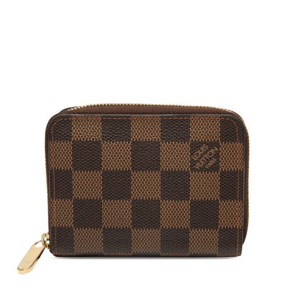 Louis Vuitton Damier Ebene Zippy Coin Purse Brown